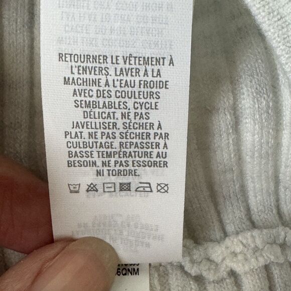 Aerie Women's XL Crop Tank Top Heather Blue White Ribbed Adjustable NEW - Picture 11 of 13